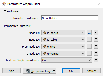 Paramètres GraphBuilder