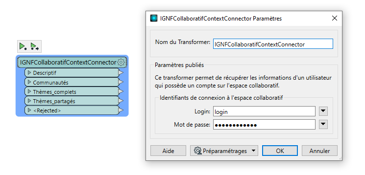 IGNFCollaboratifContextConnector configuration