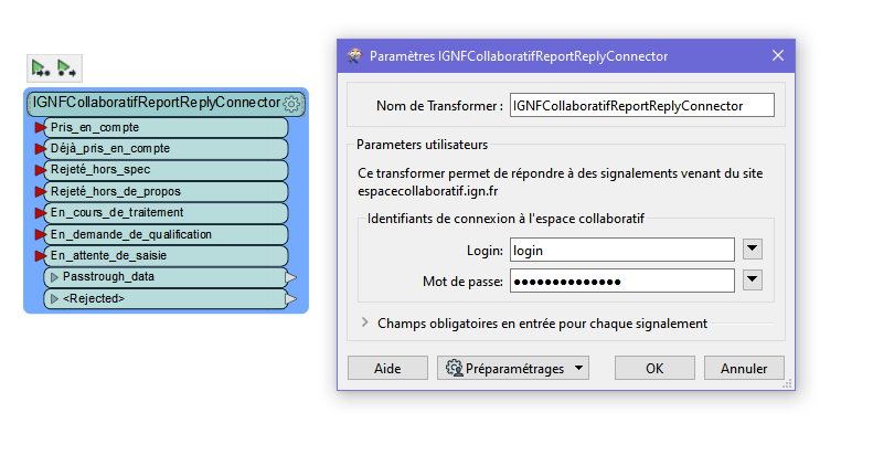 IGNFCollaboratifReportReplyConnector configuration