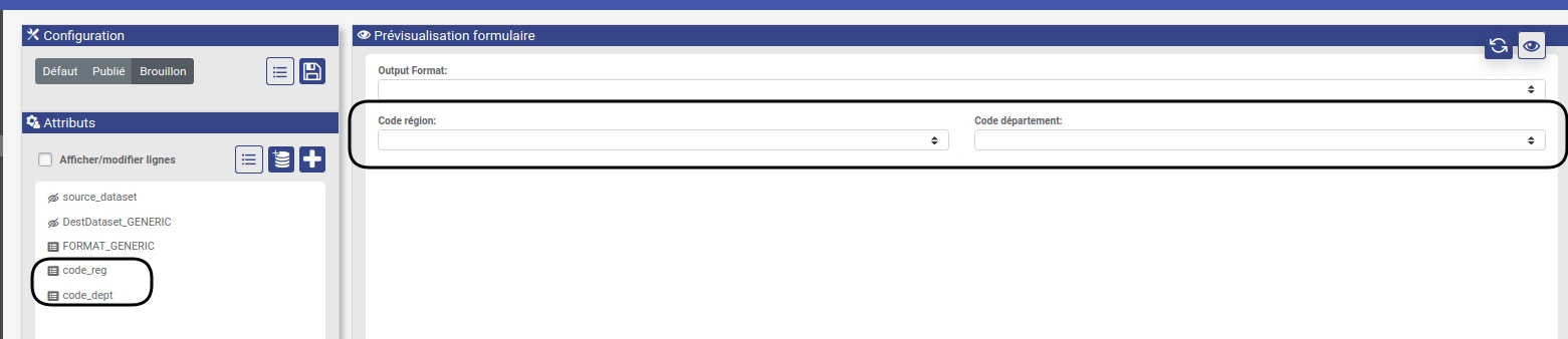 Listes cascade sur vMap