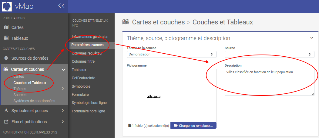 Description de la couche