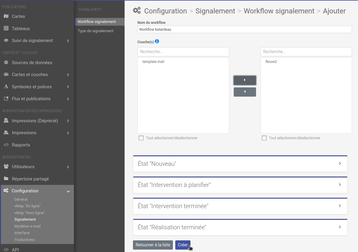 Création d'un workflow
