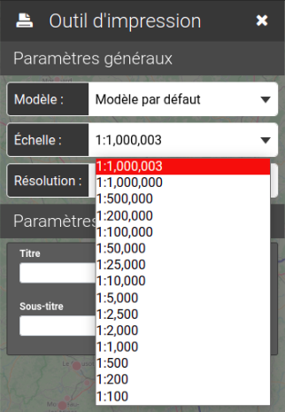 Outils de la carte