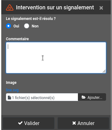 Formulaire de réalisation