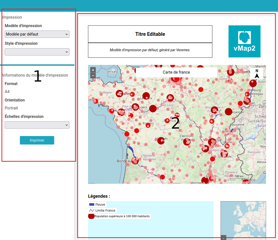 Interface impression utilisateur