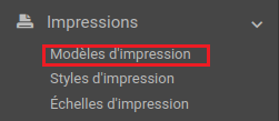 Mode Impressions > modèles d'impressions