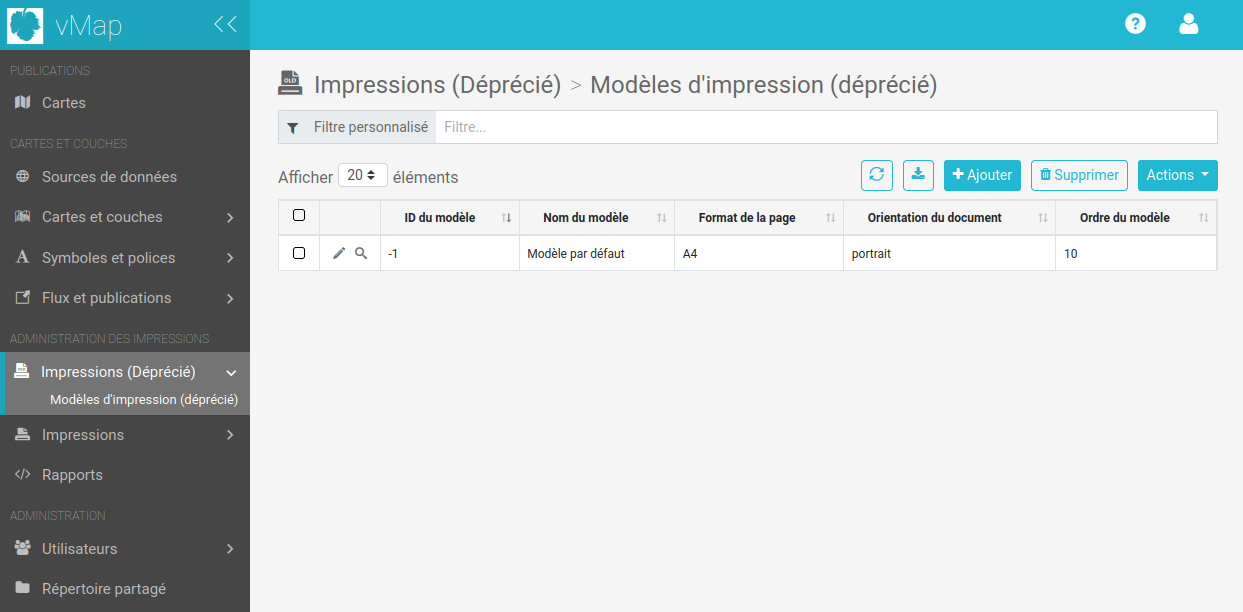 Mode d'impression