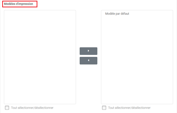 Mode groupe modification groupe impression