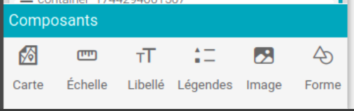 Liste des composants disponibles