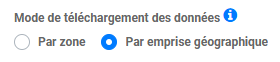 Telechargement par zone geographique